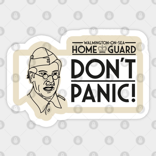 Lcpl Jones Don't Panic Quote Sticker by Meta Cortex